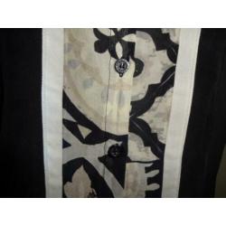 D4A Hale Bob deels zijden blouse tuniek deels in print mt L