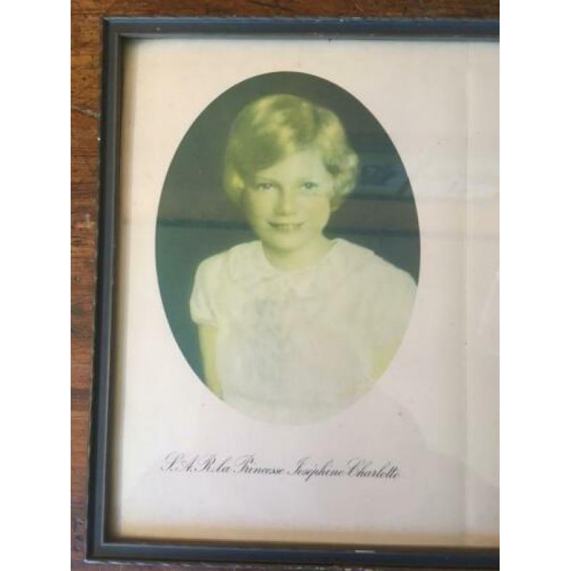 Vintage portret Koninklijke Familie België, Reine Astrid, ja
