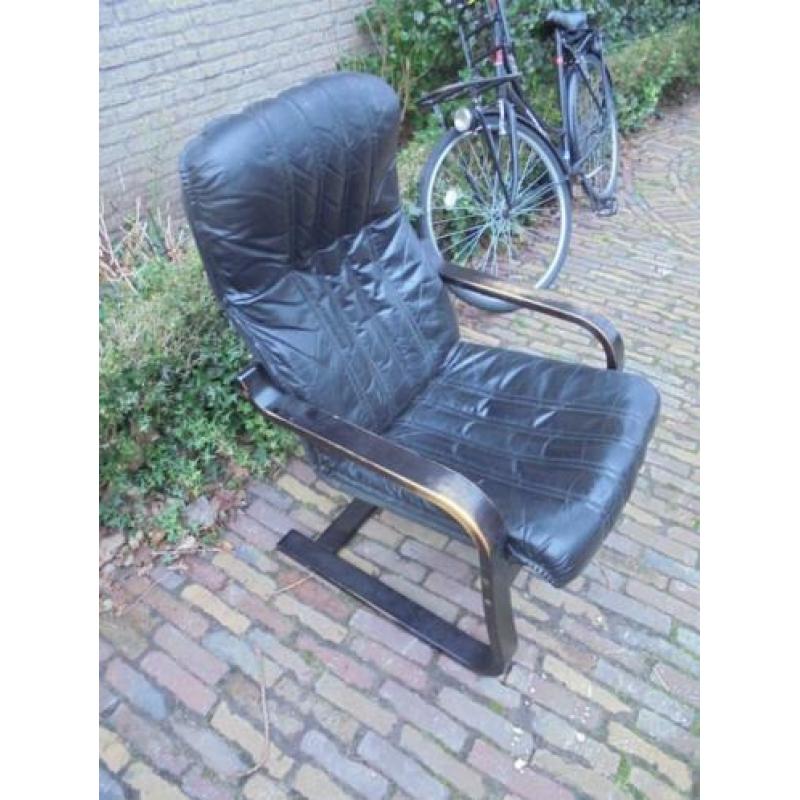 Vintage Design Scandinavische Relax Fauteuil jaren 60 zwart
