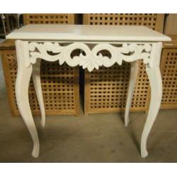 Barok Sidetable – 80 x 40 cm white wash - Bij TTM Wonen