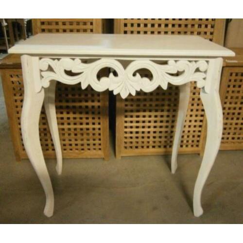 Barok Sidetable – 80 x 40 cm white wash - Bij TTM Wonen