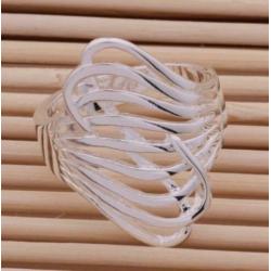 Mooie 925 sterling zilveren wave ring