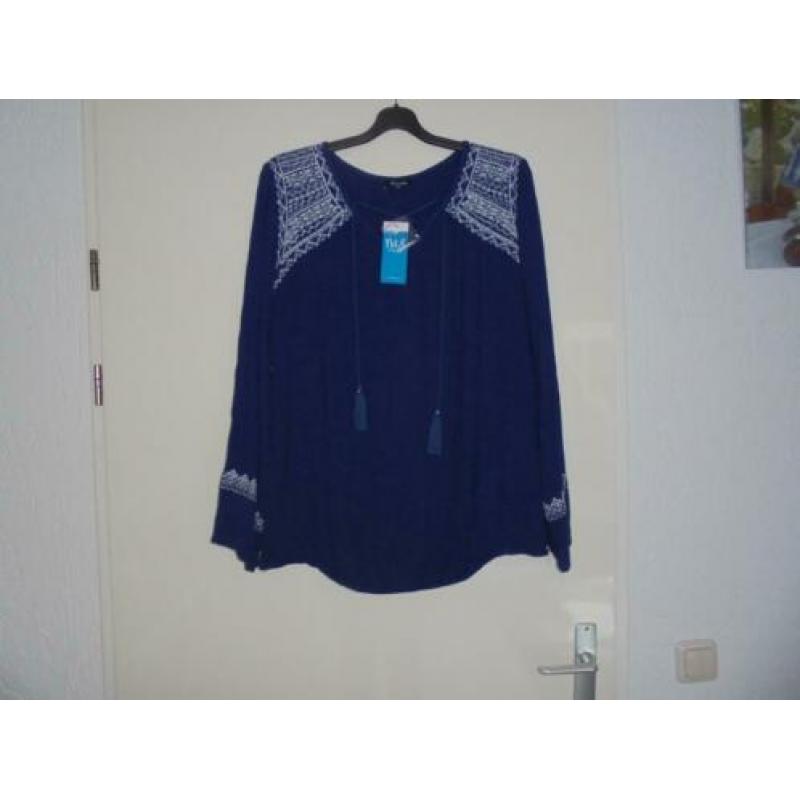 M&S Mode Donkerblauwe tuniekje/top mt 52. NIEUW
