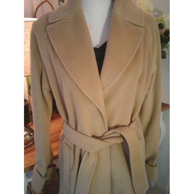 NIEUWE Beige/camel lange jas van Claudia Strater, 36
