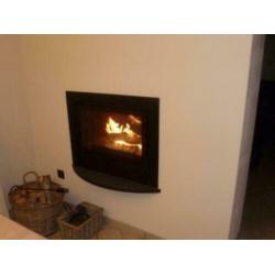 Strakke Doorkijkhaard (2 deuren/ max.11 kW) van topmerk Flam