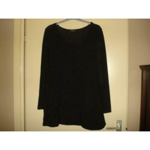 MS mode zwart glitter tuniek maat 46 / 48