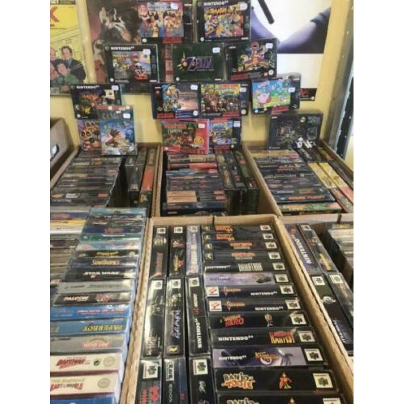 Zeer groot aanbod N64 games en andere retro games.