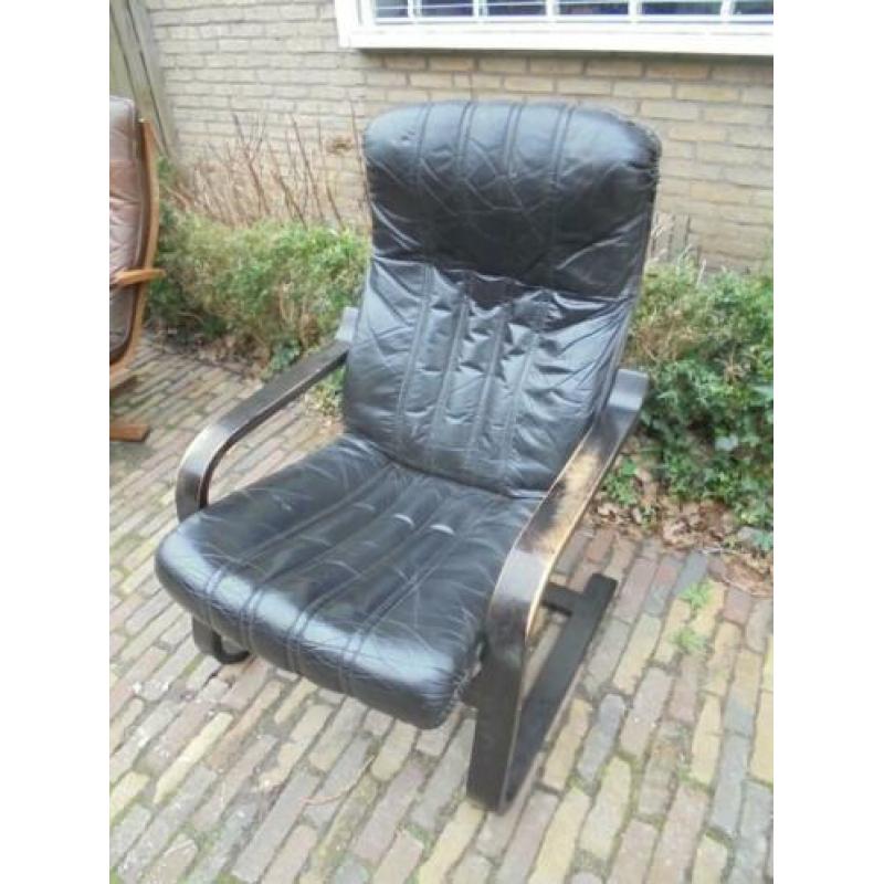 Vintage Design Scandinavische Relax Fauteuil jaren 60 zwart