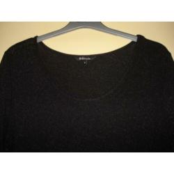 MS mode zwart glitter tuniek maat 46 / 48