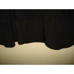 MS mode zwart glitter tuniek maat 46 / 48