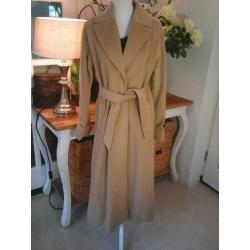 NIEUWE Beige/camel lange jas van Claudia Strater, 36