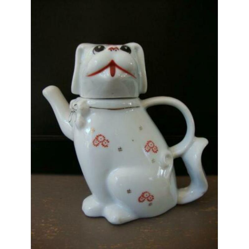 Vintage theepotje - kindertheepotje - hondje - Chinees