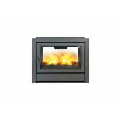Strakke Doorkijkhaard (2 deuren/ max.11 kW) van topmerk Flam