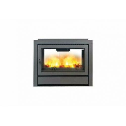 Strakke Doorkijkhaard (2 deuren/ max.11 kW) van topmerk Flam