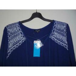 M&S Mode Donkerblauwe tuniekje/top mt 52. NIEUW