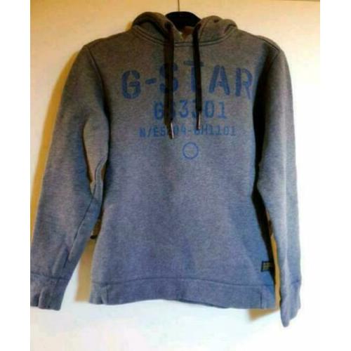 G-Star sweater met capuchon grijs maat XS