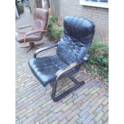 Vintage Design Scandinavische Relax Fauteuil jaren 60 zwart