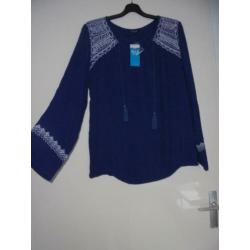 M&S Mode Donkerblauwe tuniekje/top mt 52. NIEUW