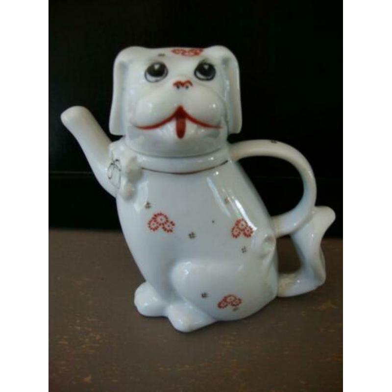 Vintage theepotje - kindertheepotje - hondje - Chinees