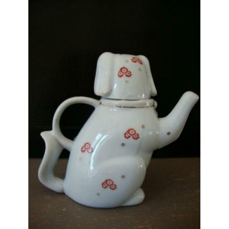 Vintage theepotje - kindertheepotje - hondje - Chinees