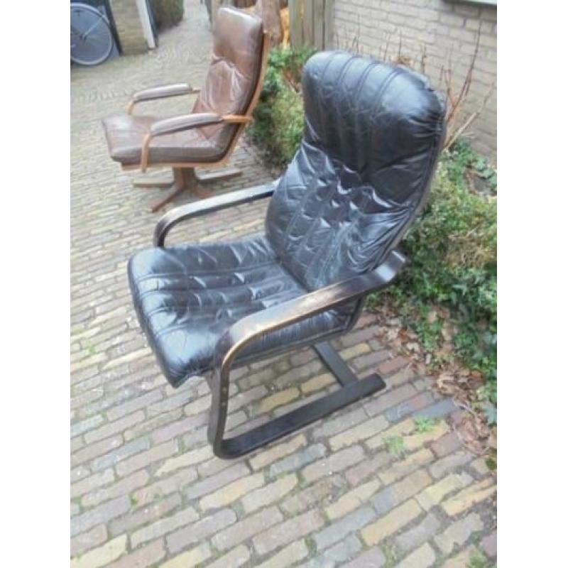 Vintage Design Scandinavische Relax Fauteuil jaren 60 zwart