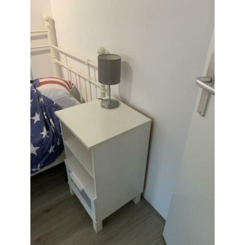 Nachtkastjes wit 2 stuks met of zonder lampen