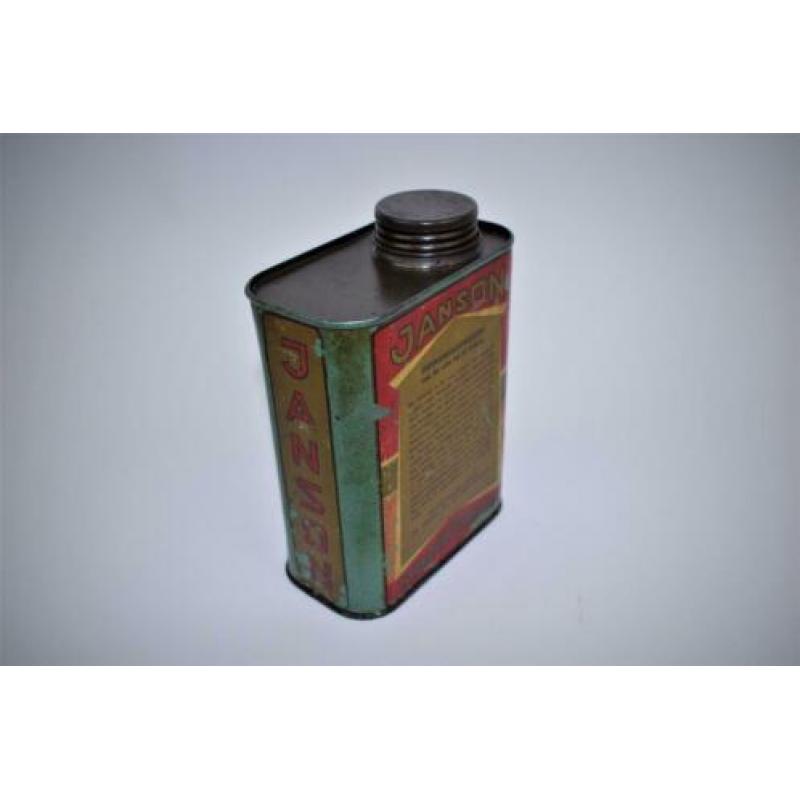 Janson hydraulische olie blik uit de jaren ‘30