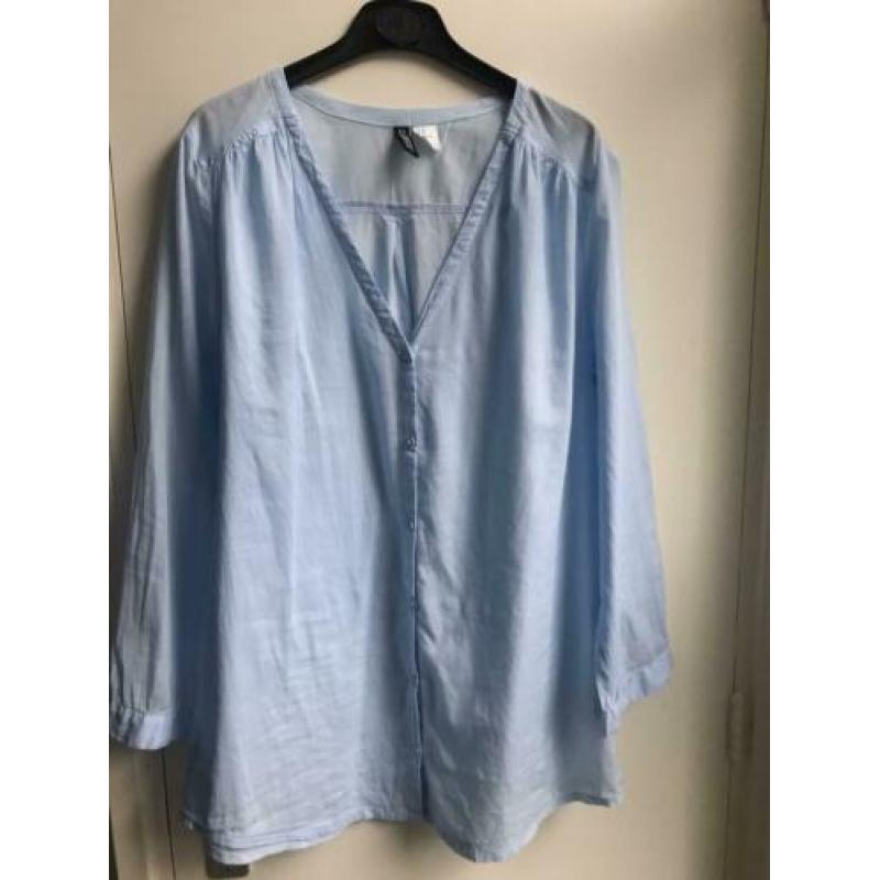 DIVIDED blouse Babyblauw / lichtblauw Maat 40