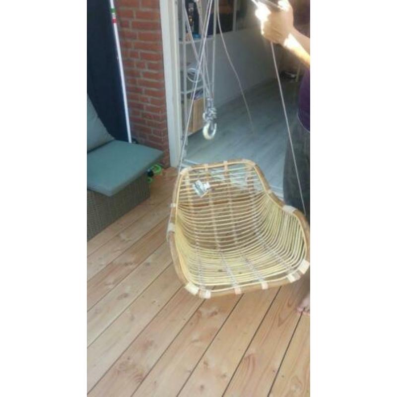 Rotan bamboe hangstoel (nieuwstaat