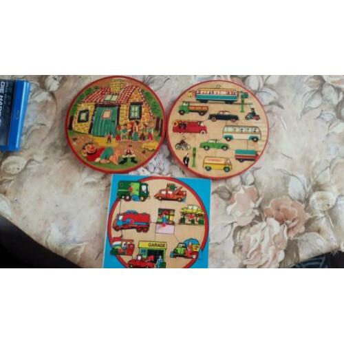 3 oude houten puzzels