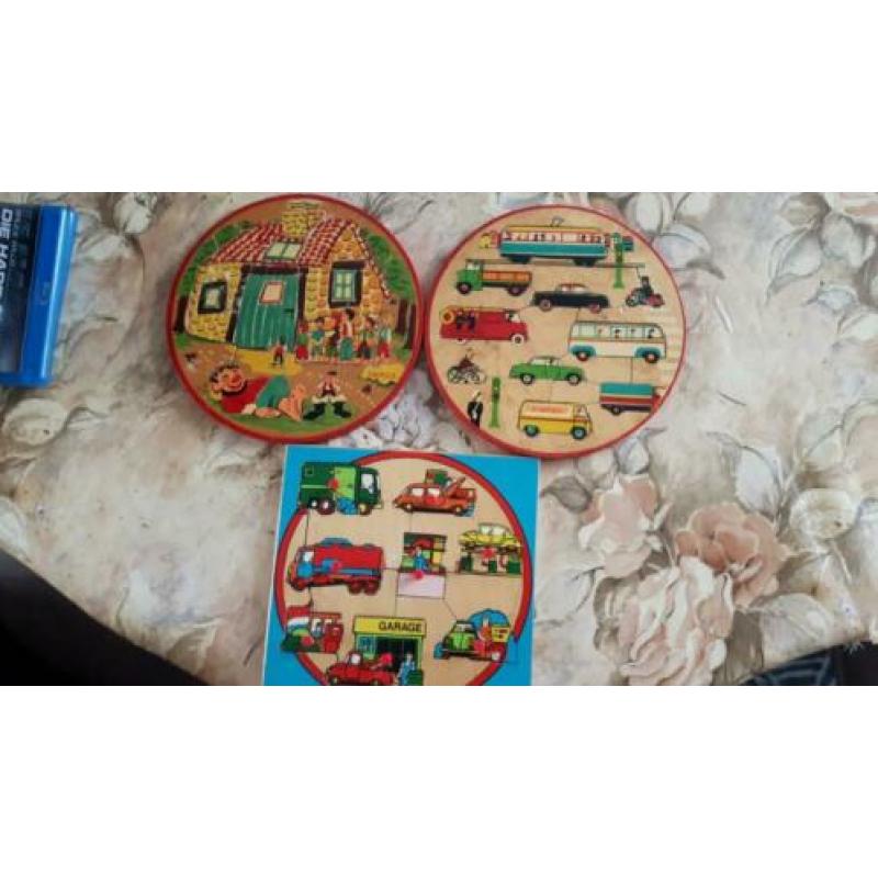 3 oude houten puzzels