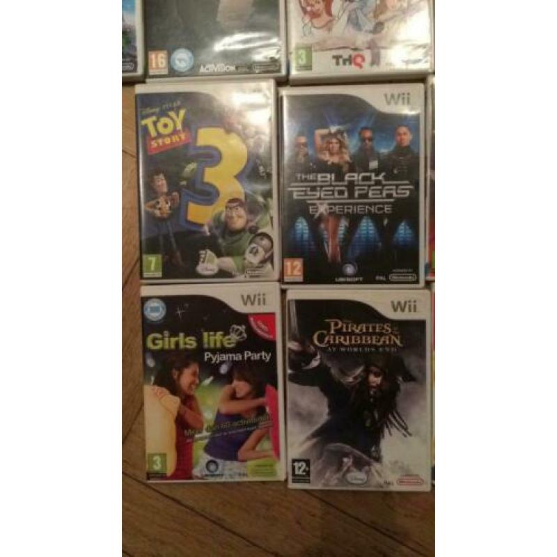 Wii spellen 7,5 euro per stuk