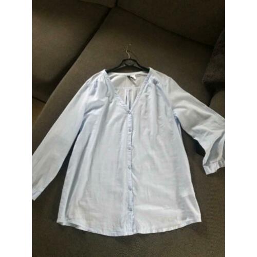 DIVIDED blouse Babyblauw / lichtblauw Maat 40