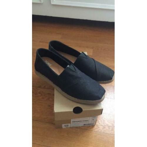 Zwarte toms alpargata crepe nieuw maat 36,5