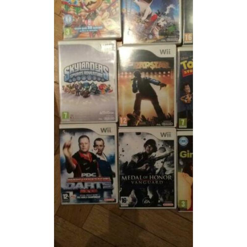 Wii spellen 7,5 euro per stuk