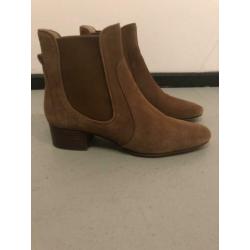 Zara cognac enkellaarsjes mt42