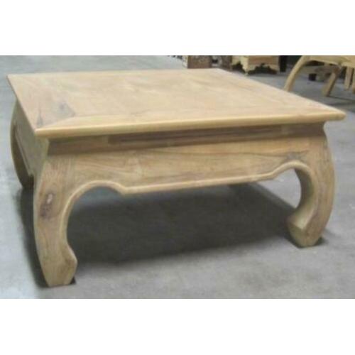 Opium salontafel - massief teakhout - 70 x 70 cm – TTM Wonen