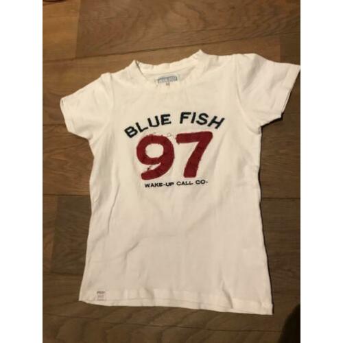 Pyjama blue fish maat 134/140