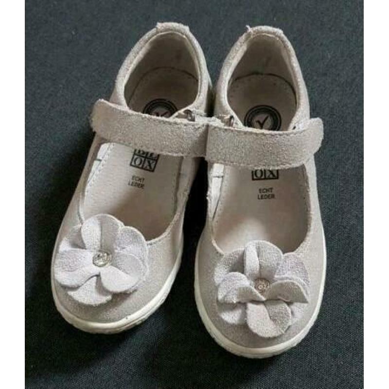 Leren zilveren meisjes sandalen maat 24