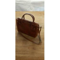 Vintage schoudertas handtas krokodil print leder