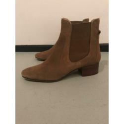 Zara cognac enkellaarsjes mt42