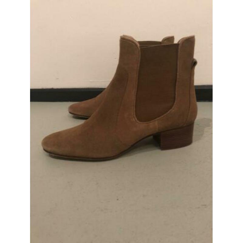 Zara cognac enkellaarsjes mt42