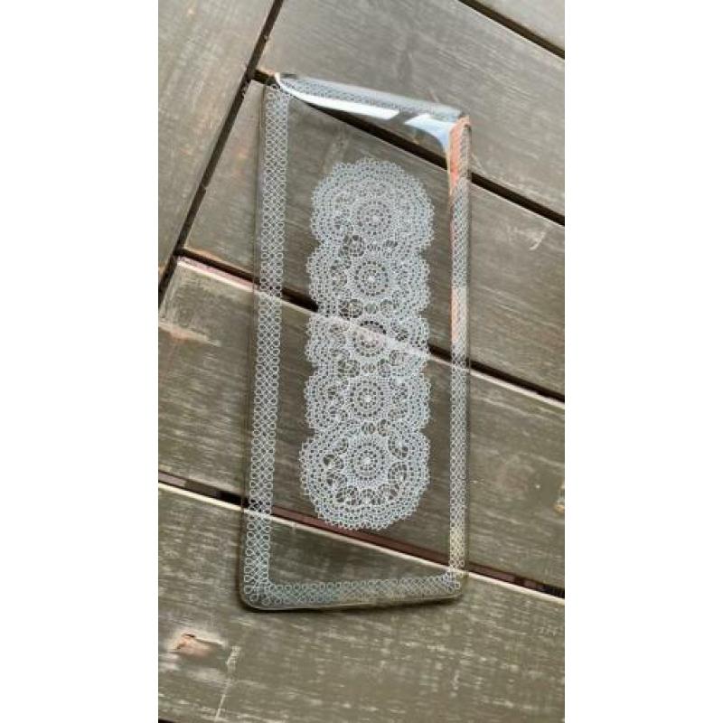 Antiek Glazen schaaltje met een goudkleurig randje