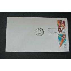 USA 12 FDC's olympische spelen onbeschreven