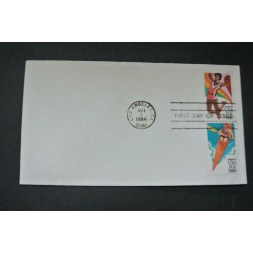 USA 12 FDC's olympische spelen onbeschreven