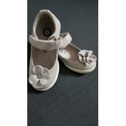 Leren zilveren meisjes sandalen maat 24