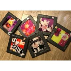 6x glas "tegeltje" van Ariane Deco Glass Gallery , NIEUW !