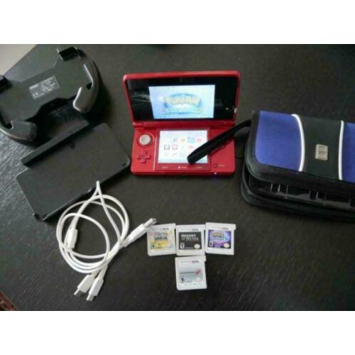 AMPER GEBRUIKTE 3DS + 5 Spellen/Beschermhoes/Screencover!