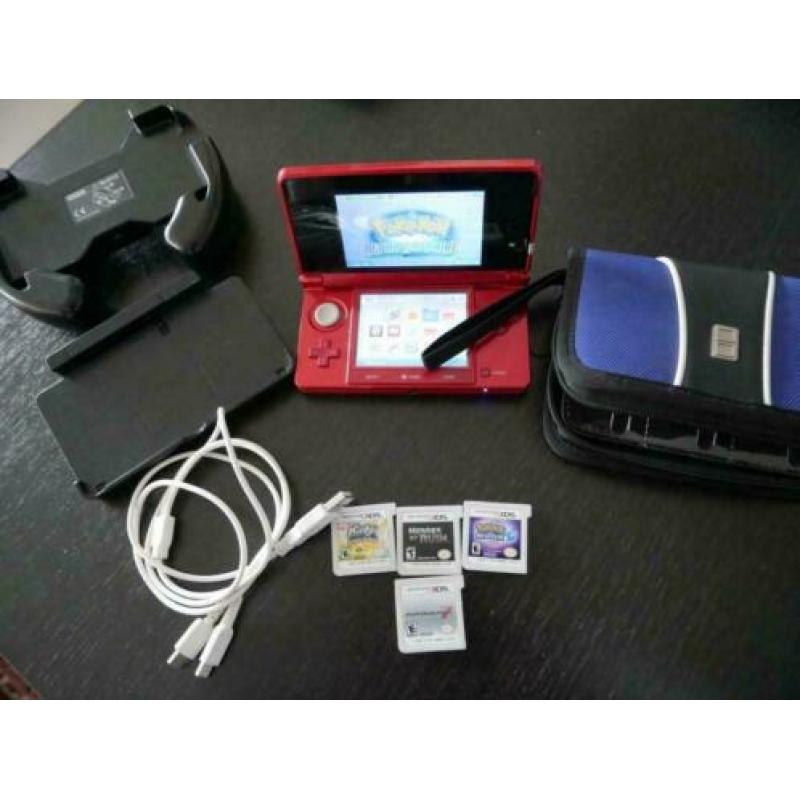 AMPER GEBRUIKTE 3DS + 5 Spellen/Beschermhoes/Screencover!