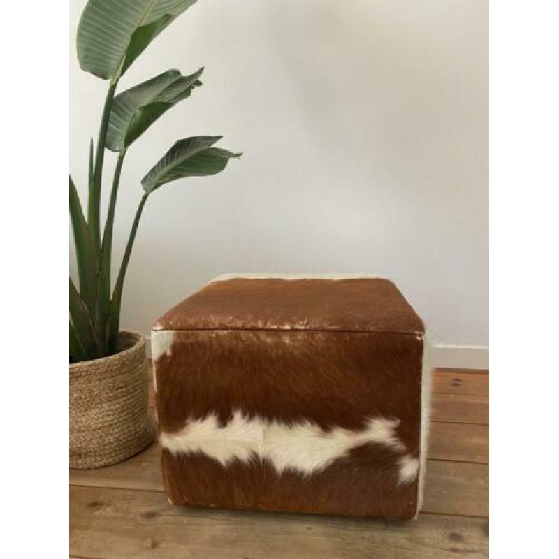 Hocker Poef koeienhuid